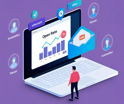 "An expert team at a digital marketing company in Kuwait strategizing an email marketing campaign for business growth."